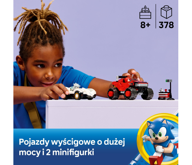 LEGO SONIC 77118 Silver w samochodzie kontra Knuckles w monster t - 1473587 - zdjęcie 9